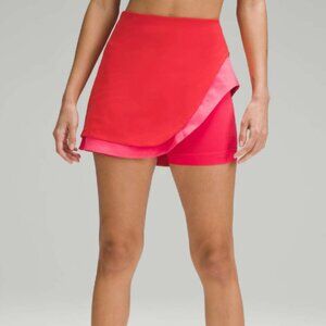 Asymmetrical Layered High-Rise Tennis Skirt